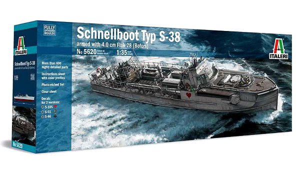 SCHNELLBOOT S-38 with Bofors (Italeri 1:35)