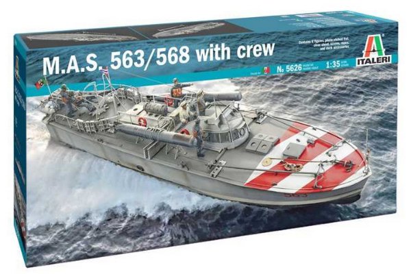 Motorový torpédový člun M.A.S. 563-568 with crew (Italeri 1:35)