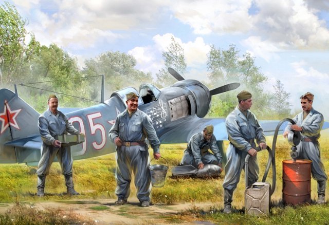 Soviet airforce ground crew (Zvezda 1:72)