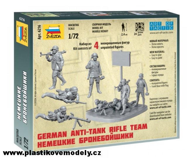 Wargames figurky -German Anti Tank Rifle Team (Zvezda 1:72) 