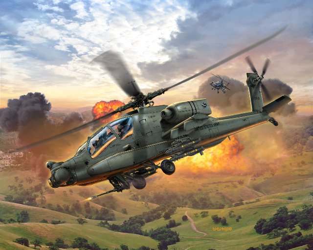 Set vrtulníku AH-64A Apache (Revell 1:100)