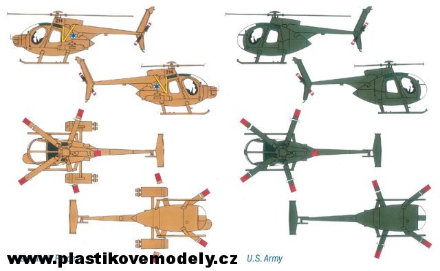 Vrtulník AH-6 NIGHT FOX (Italeri 1:72)
