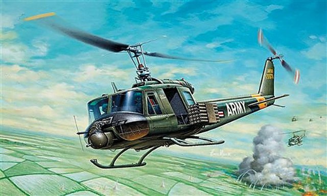 Vrtulník UH-1B HUEY (Italeri 1:72)