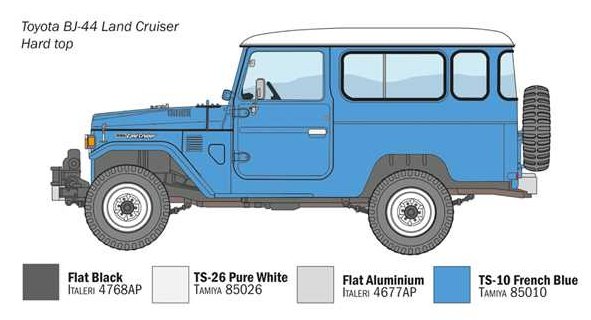 Toyota Land Cruiser BJ-44 Soft-Hard Top (Italeri 1:24)
