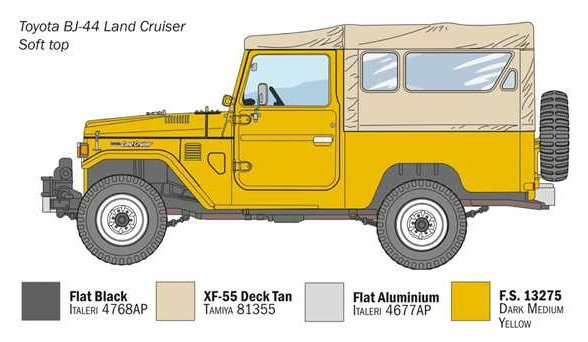 Toyota Land Cruiser BJ-44 Soft-Hard Top (Italeri 1:24)