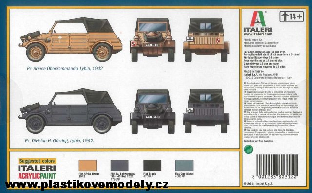VW Typ 82 KUBELWAGEN (Italeri 1:35) 