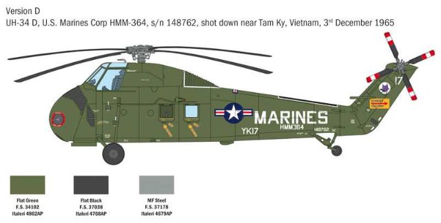 H-34A Pirate -UH-34D U.S. Marines (Italeri 1:48)