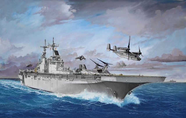 Assault Carrier USS WASP CLASS set model (Revell 1:700)