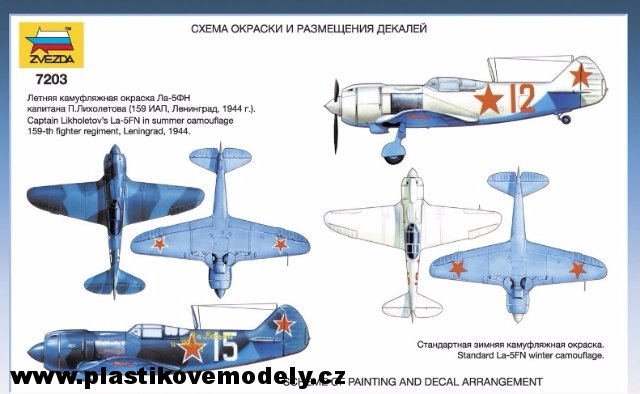 Lavotchkin LA-5 FN Soviet Fighter (Zvezda 1:72)