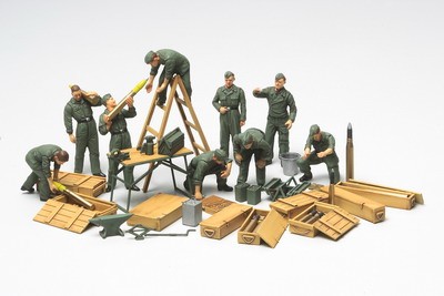German Tank Crew Field Maintenance Set (WWII) (Tamiya 1:48)