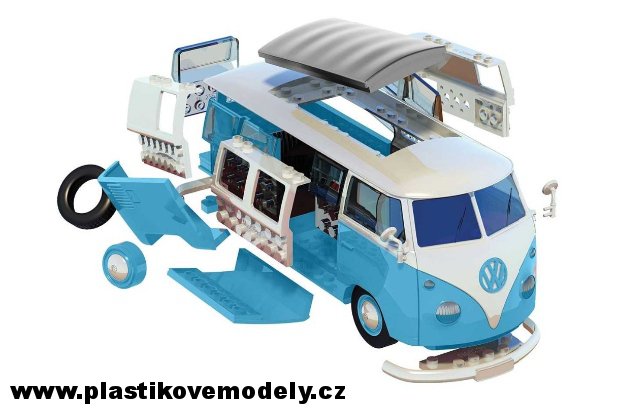 Quick Build auto J6024 - VW Camper Van - modrá (Airfix)