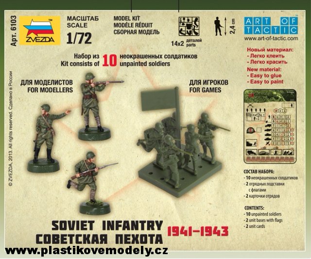 Wargames (WWII) figurky 6103 - Soviet Infantry 1941 (Zvezda 1:72) > 1:72
