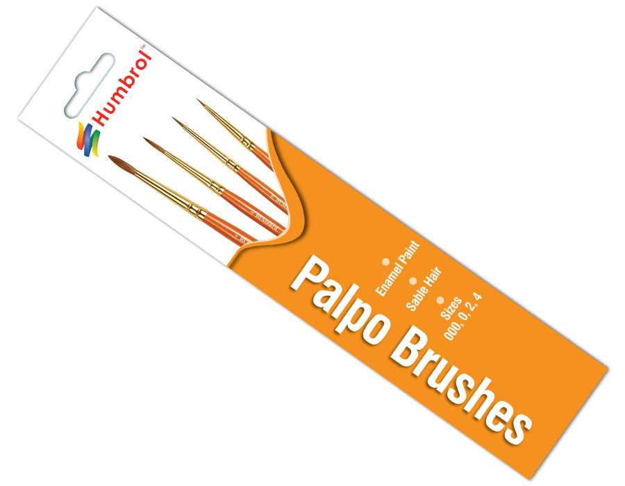 Humbrol Palpo Brush Pack AG4250 - sada štětců (velikost 000-0-2-4)