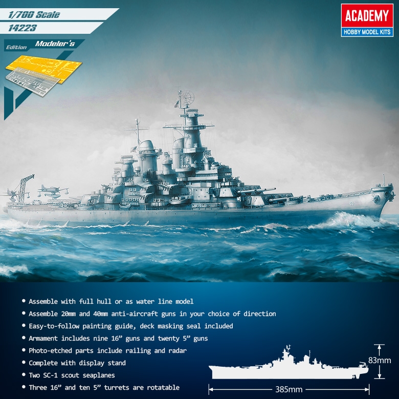 USS Missouri BB-63 Modellers Edition (Academy 1:700)