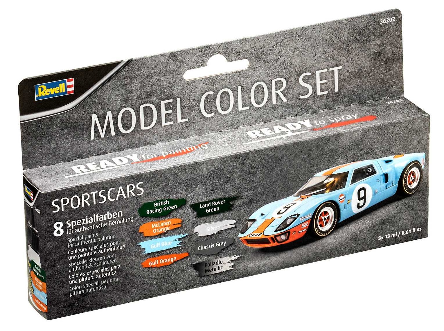 Sada barev Aqua Color - Sportscar (8 x 17ml)