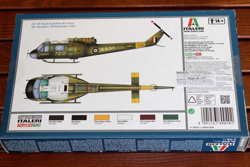 Vrtulník UH-1B HUEY (Italeri 1:72)
