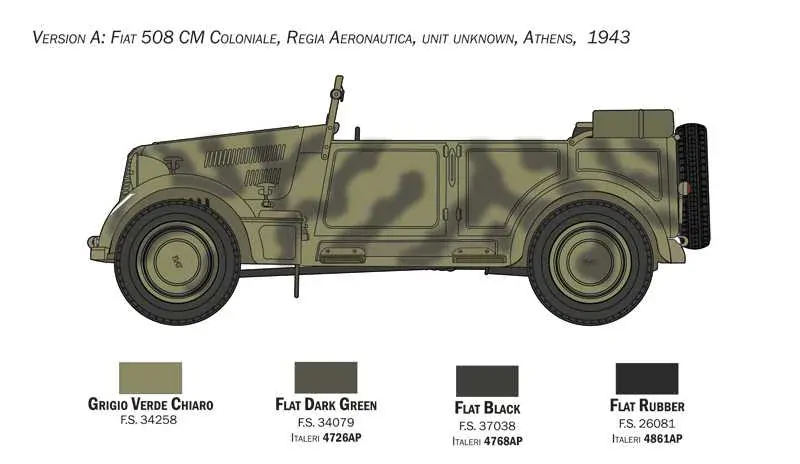 Fiat 508 CM COLONIALE STAFF CAR (Italeri 1:35) 