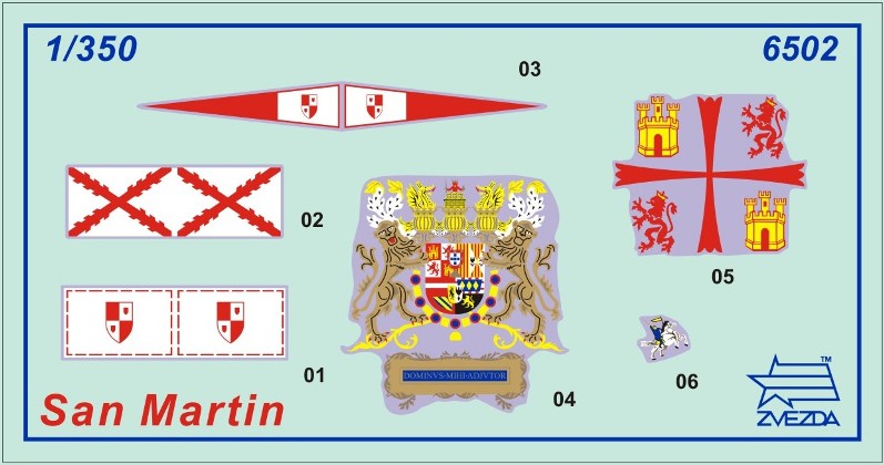 Wargames (TS) loď - Spanish ship San Martin (1:350)