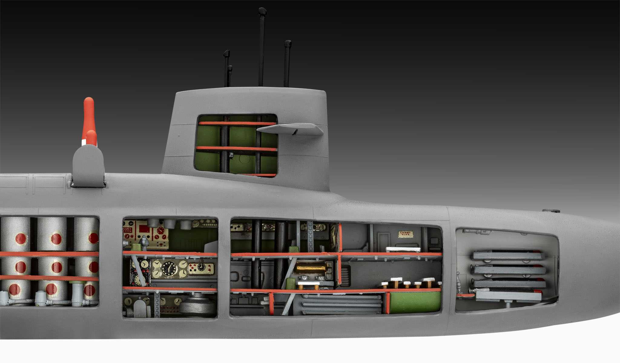 Ponorka - S.S.B. Abraham Lincoln with Interior (1:253)