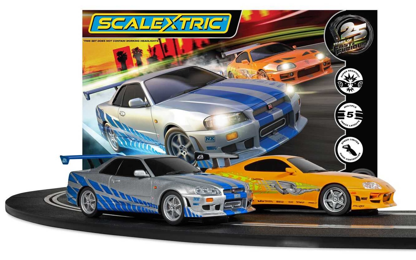 Autodráha SCALEXTRIC C1465P - Fast and Furious - 25 Years - Supra vs R34 (1:32)
