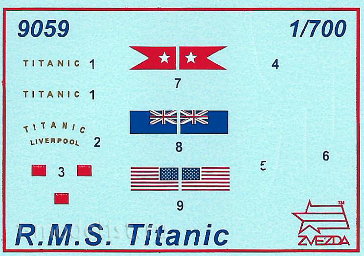 Loď R.M.S. Titanic (Zvezda 1:700)