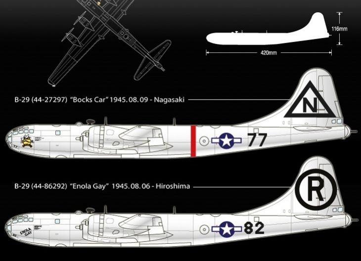 B-29A "ENOLA GAY & BOCKSCAR" (Academy 1:72)