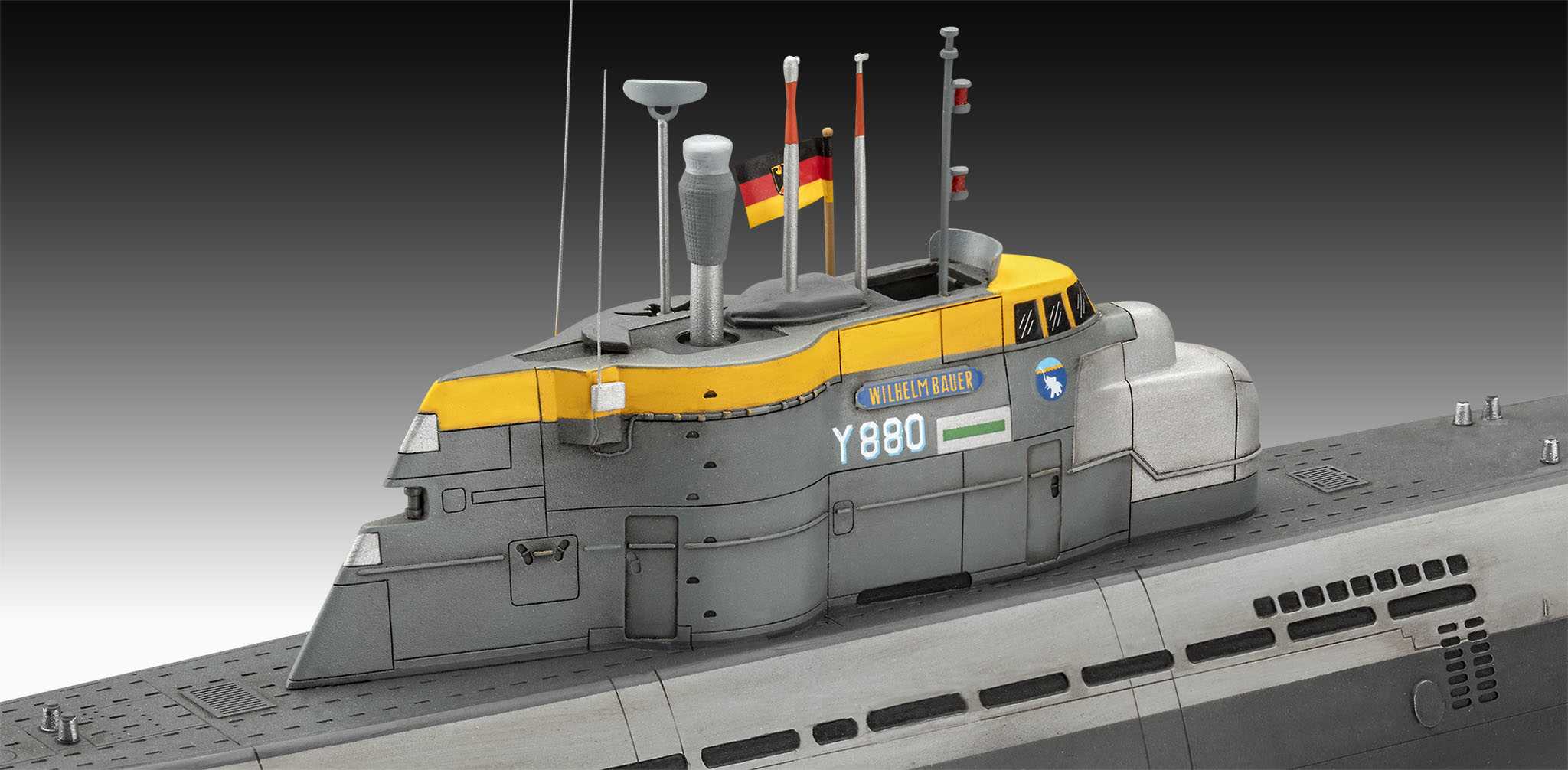 ModelKit ponorky - 70 Years Bundeswehr:Wilhelm Bauer,Type 206A,Class2 (1:144)
