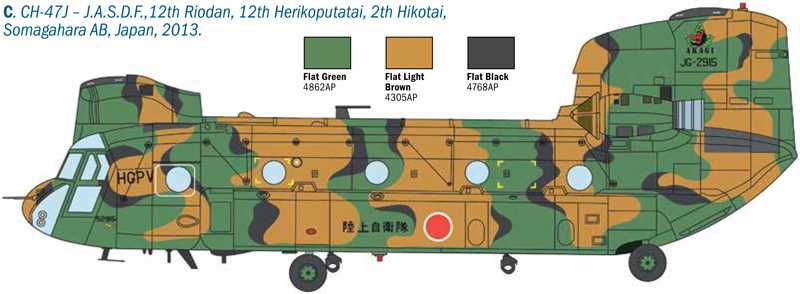 Vrtulník CHINOOK HC.2 CH-47F (Italeri 1:48)