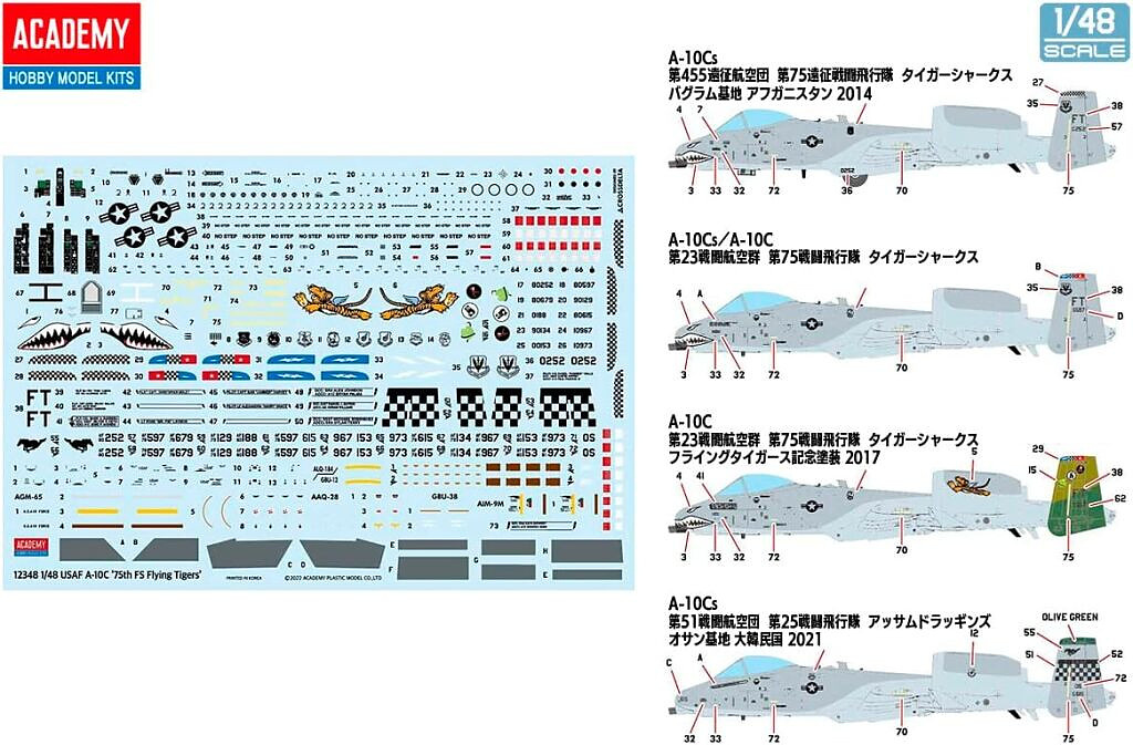 USAF A-10C "75th FS Flying Tigers" (Academy 1:48)