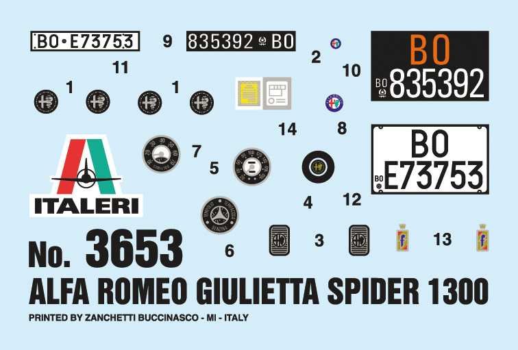 ALFA ROMEO GIULIETTA SPIDER 1300 (Italeri 1:24)