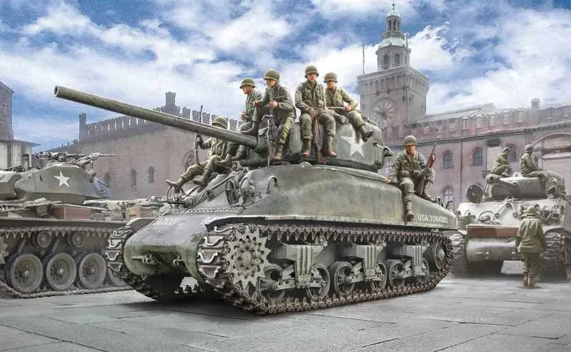 M4A1 Sherman with U.S. Infantry (Italeri 1:35)