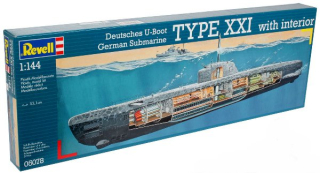 05078 - Deutsches U-Boot Typ XXI mit Interieur (Revell 1:144) 