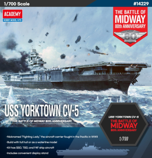 USS Yorktown CV-5"Battle of Midway" (Academy 1:700)